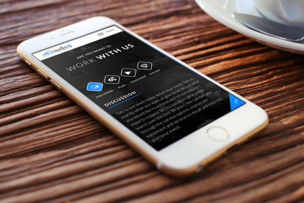 MG Audio Mobile web design and development